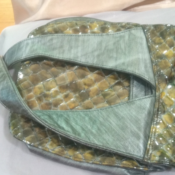 NWT leather (python?) bag - Picture 9 of 16